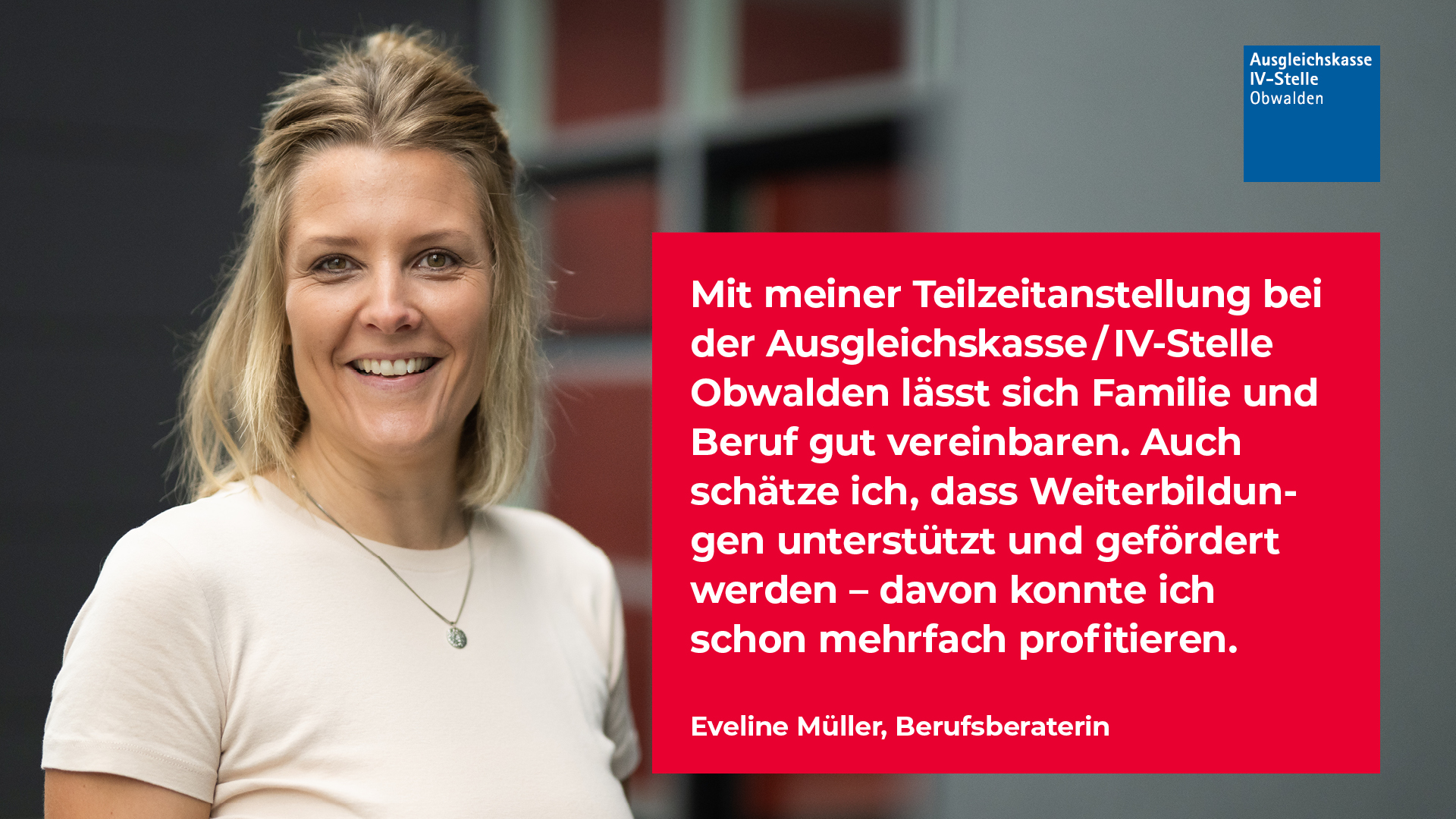 Eveline Müller, Berufsberaterin